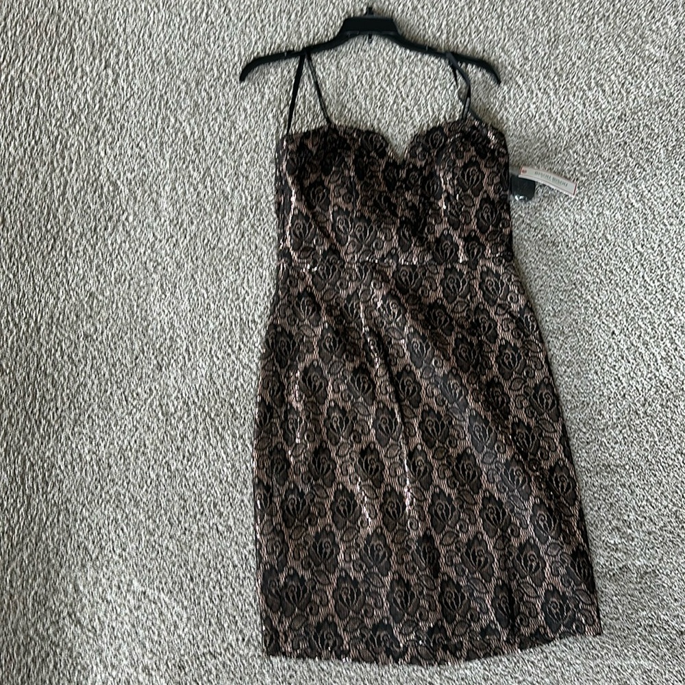 Black and gold dress